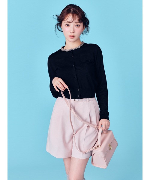 CELFORD（セルフォード）の「【洗える】ベルト付きショートパンツ（その他パンツ・レディース・ブラック/ライトベージュ/ライトピンク/ダークネイビー・36/38）」の4枚目の写真