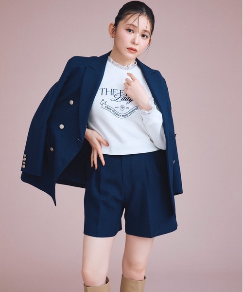 CELFORD（セルフォード）の「【洗える】ベルト付きショートパンツ（その他パンツ・レディース・ブラック/ライトベージュ/ライトピンク/ダークネイビー・36/38）」の3枚目の写真