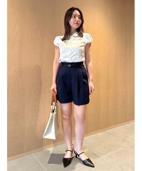 CELFORD（セルフォード）の「【洗える】ベルト付きショートパンツ（その他パンツ・レディース・ブラック/ライトベージュ/ライトピンク/ダークネイビー・36/38）」の9枚目の写真