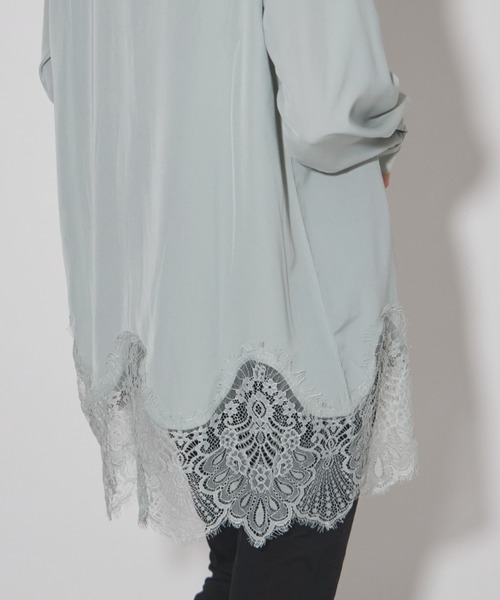 leimn（レイムン）の「裾レースシャツ（シャツ/ブラウス・レディース・ミント/ホワイト・M）」の19枚目の写真