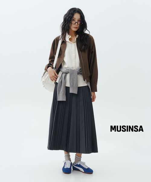 MUSINSA STANDARD WOMAN（ムシンサスタンダードウーマン）の「ウィメンズ シンセティックスエード ブルゾンジャケット [ダークブラウン]（ブルゾン・レディース・その他・SMALL/MEDIUM/LARGE/X-SMALL）」の11枚目の写真