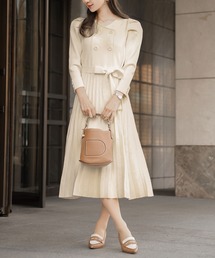 le reve vaniller（ル レーヴ ヴァニレ）の「ダブル ボタン ニット ワンピース le reve vaniller（ワンピース）」