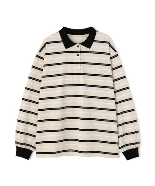 FREE'S MART(フリーズマート)の「◆マルチボーダーラガーポロシャツ(Tシャツ/カットソー・レディース・グレー系その他/ワンウォッシュ・FREE)」の3枚目の写真