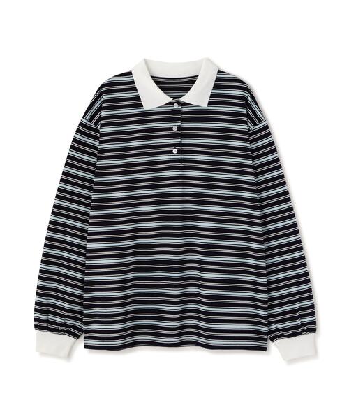 FREE'S MART(フリーズマート)の「◆マルチボーダーラガーポロシャツ(Tシャツ/カットソー・レディース・グレー系その他/ワンウォッシュ・FREE)」の12枚目の写真