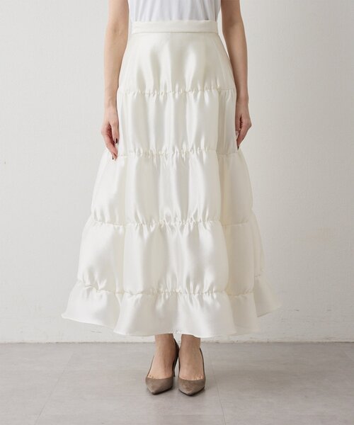 Whim Gazette(ウィムガゼット)の「シアーボリュームスカート(スカート・レディース・ブラック/オフホワイト・FREE)」の18枚目の写真