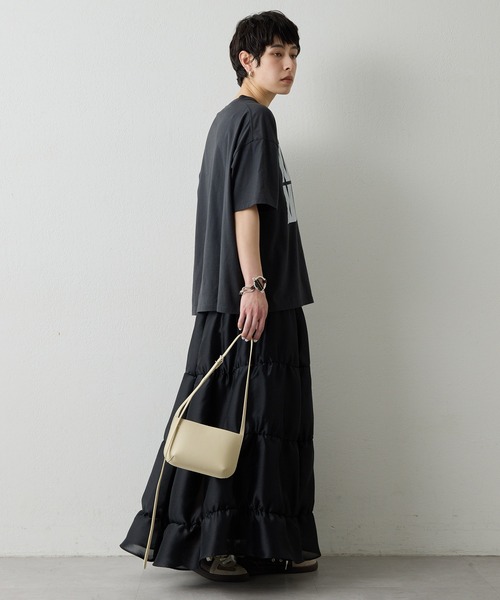 Whim Gazette(ウィムガゼット)の「シアーボリュームスカート(スカート・レディース・ブラック/オフホワイト・FREE)」の7枚目の写真