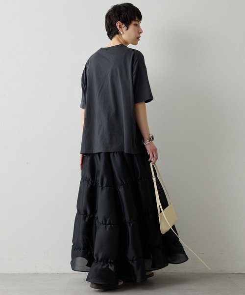 Whim Gazette(ウィムガゼット)の「シアーボリュームスカート(スカート・レディース・ブラック/オフホワイト・FREE)」の6枚目の写真