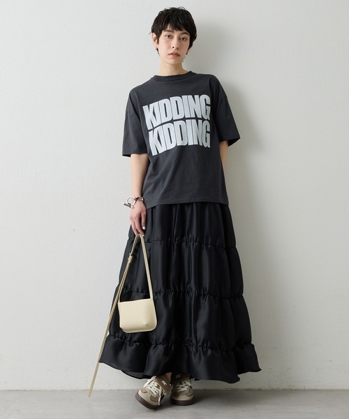 Whim Gazette(ウィムガゼット)の「シアーボリュームスカート(スカート・レディース・ブラック/オフホワイト・FREE)」の9枚目の写真