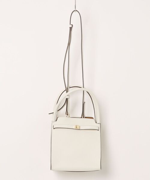 LORISTELLA（ロリステッラ）の「【LORISTELLA】ソフトカーブ ハンドバッグスモール(Q66502)（ハンドバッグ・レディース・ホワイト/ライトグリーン・ALL）」の2枚目の写真
