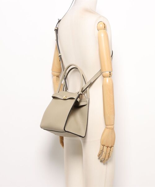 LORISTELLA（ロリステッラ）の「【LORISTELLA】ソフトカーブ ハンドバッグスモール(Q66502)（ハンドバッグ・レディース・ホワイト/ライトグリーン・ALL）」の6枚目の写真