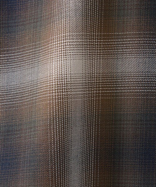 ABAHOUSE（アバハウス）の「オンブレーチェック オープンカラーシャツ / オーバーサイズ（シャツ/ブラウス・メンズ・オフホワイト/ブラウン・46/48）」の15枚目の写真