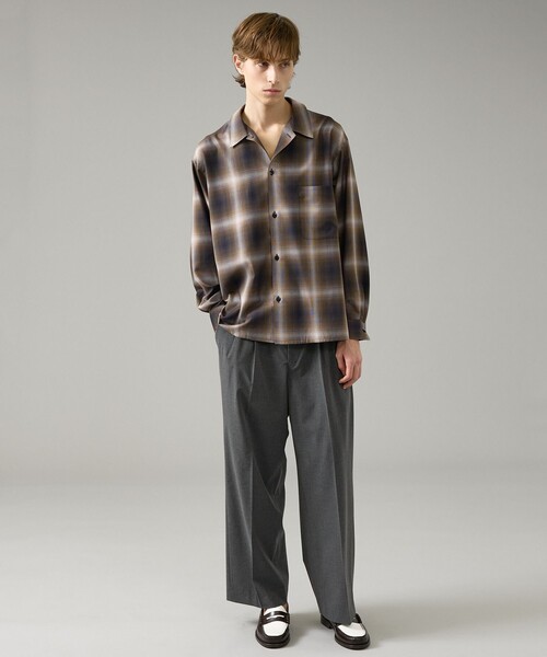 ABAHOUSE（アバハウス）の「オンブレーチェック オープンカラーシャツ / オーバーサイズ（シャツ/ブラウス・メンズ・オフホワイト/ブラウン・46/48）」の17枚目の写真