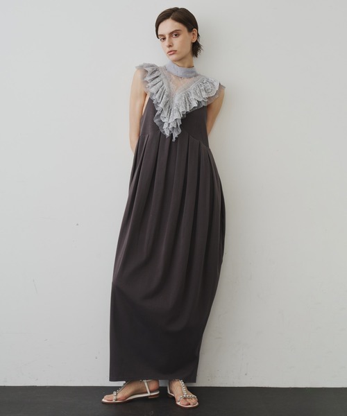 LA BELLE ETUDE（ラベルエチュード）の「タックボリュームカットワンピース（ワンピース・レディース・ブラック/ピンク/チャコールグレー・1/0）」の6枚目の写真