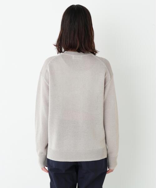 human woman（ヒューマンウーマン）の「◆【ウォッシャブル】ミドルゲージギマスキッパープルオーバー（ニット/セーター・レディース・ベージュ系その他2/ブルー/ネイビー/パープル・MEDIUM）」の10枚目の写真