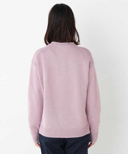 human woman（ヒューマンウーマン）の「◆【ウォッシャブル】ミドルゲージギマスキッパープルオーバー（ニット/セーター・レディース・ベージュ系その他2/ブルー/ネイビー/パープル・MEDIUM）」の16枚目の写真