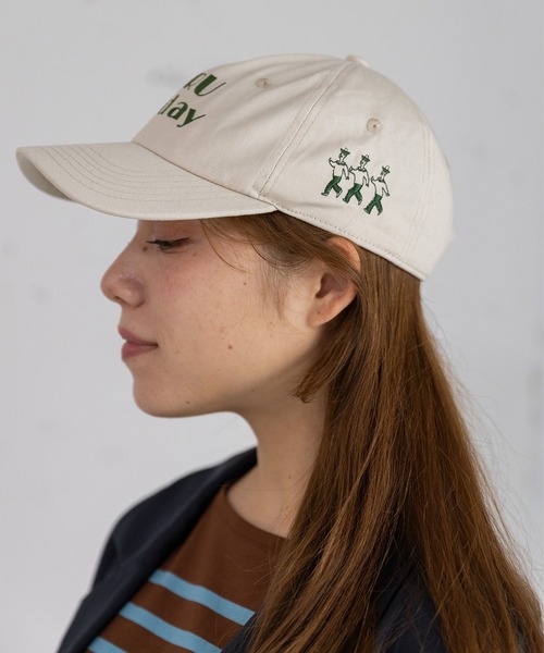 POU DOU DOU(プードゥドゥ)の「オリジナル刺繍キャップ(キャップ・レディース・キナリ/ブラウン・8)」の3枚目の写真