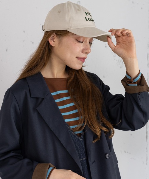 POU DOU DOU(プードゥドゥ)の「オリジナル刺繍キャップ(キャップ・レディース・キナリ/ブラウン・8)」の4枚目の写真