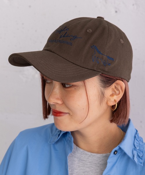 POU DOU DOU(プードゥドゥ)の「オリジナル刺繍キャップ(キャップ・レディース・キナリ/ブラウン・8)」の6枚目の写真