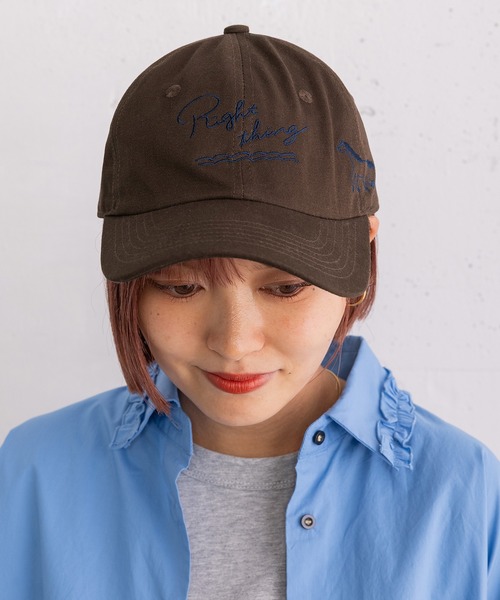 POU DOU DOU(プードゥドゥ)の「オリジナル刺繍キャップ(キャップ・レディース・キナリ/ブラウン・8)」の7枚目の写真