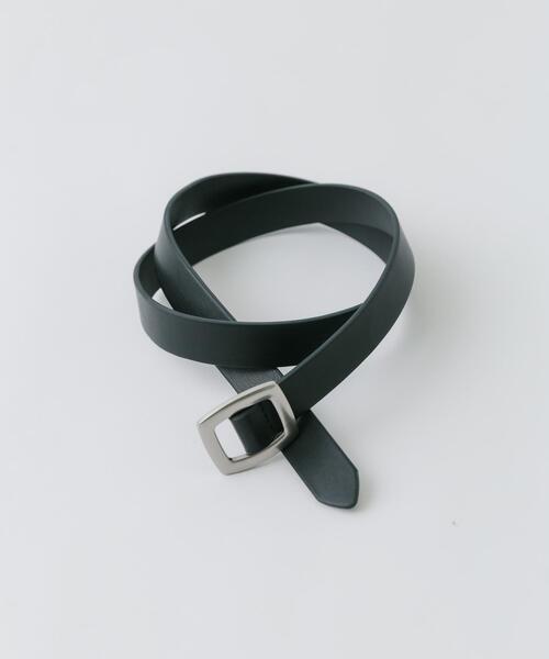 SMELLY（スメリー）の「メタルスクエアベルト（ベルト・レディース・ブラウン/ブラック・-）」の2枚目の写真