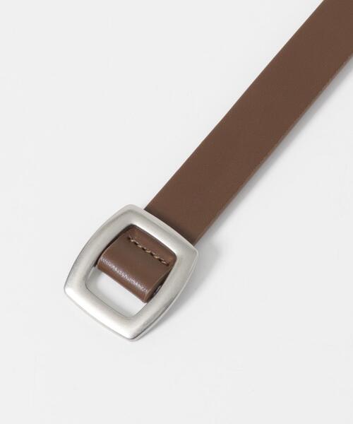 SMELLY（スメリー）の「メタルスクエアベルト（ベルト・レディース・ブラウン/ブラック・-）」の5枚目の写真