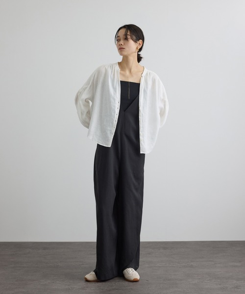 SALON adam et rope'（サロン アダム エ ロペ）の「ビンテージツイルサロペット（サロペット/オーバーオール・レディース・ベージュ/ブラック・FREE）」の12枚目の写真