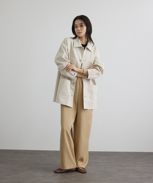 SALON adam et rope'（サロン アダム エ ロペ）の「ビンテージツイルサロペット（サロペット/オーバーオール・レディース・ベージュ/ブラック・FREE）」の13枚目の写真