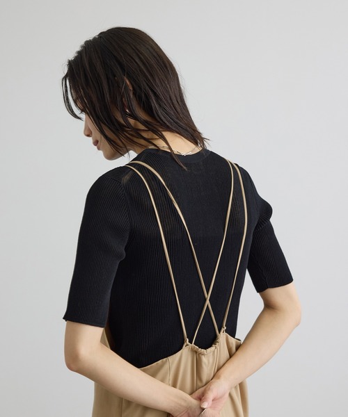 SALON adam et rope'（サロン アダム エ ロペ）の「ビンテージツイルサロペット（サロペット/オーバーオール・レディース・ベージュ/ブラック・FREE）」の22枚目の写真