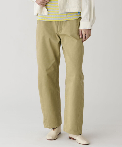 ORCIVAL(オーシバル)の「ORCIVAL | コットンドライツイル ワイドカーブパンツ WOMEN(その他パンツ・レディース・グレイッシュベージュ/ベージュ・2/1)」の2枚目の写真