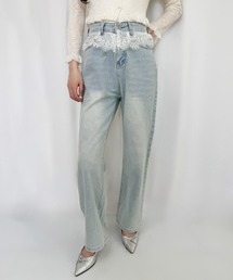 frunco（フランコ）の「ウエストレースデニムパンツ（デニムパンツ）」