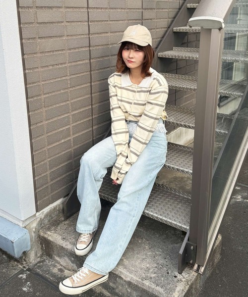 frunco(フランコ)の「ウエストレースデニムパンツ(デニムパンツ・レディース・ブルー・FREE)」の8枚目の写真