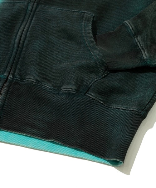go slow caravan(ゴースローキャラバン)の「UNIQUEインレイG/D 2TONE スプレーカラー ZIP フーディー(パーカー・メンズ・ラベンダー/ターコイズブルー/レッド・MEDIUM/X-LARGE/LARGE)」の9枚目の写真