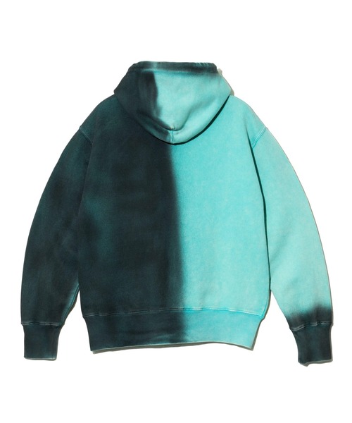 go slow caravan(ゴースローキャラバン)の「UNIQUEインレイG/D 2TONE スプレーカラー ZIP フーディー(パーカー・メンズ・ラベンダー/ターコイズブルー/レッド・MEDIUM/X-LARGE/LARGE)」の13枚目の写真