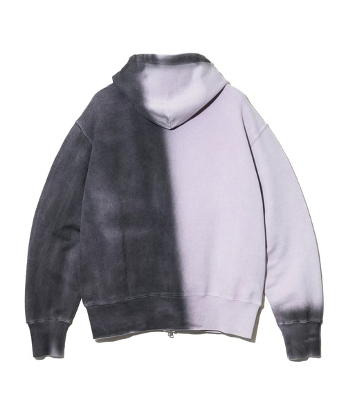 go slow caravan(ゴースローキャラバン)の「UNIQUEインレイG/D 2TONE スプレーカラー ZIP フーディー(パーカー・メンズ・ラベンダー/ターコイズブルー/レッド・MEDIUM/X-LARGE/LARGE)」の15枚目の写真