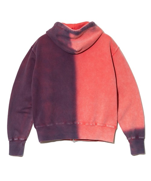 go slow caravan(ゴースローキャラバン)の「UNIQUEインレイG/D 2TONE スプレーカラー ZIP フーディー(パーカー・メンズ・ラベンダー/ターコイズブルー/レッド・MEDIUM/X-LARGE/LARGE)」の17枚目の写真