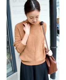 SLOBE IENA | バイアス畦ニットプルオーバー◆(ニット/セーター)