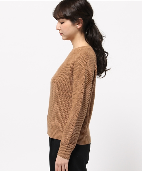 SLOBE IENA（スローブイエナ）の「バイアス畦ニットプルオーバー◆（ニット/セーター・レディース・ホワイト系その他/バーガンディー・FREE）」の13枚目の写真