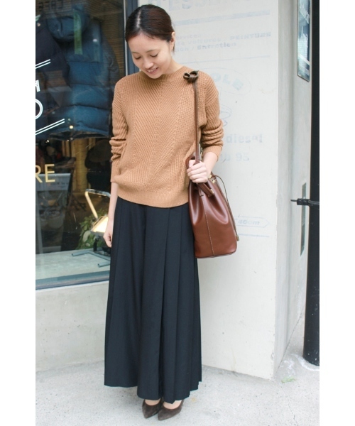 SLOBE IENA（スローブイエナ）の「バイアス畦ニットプルオーバー◆（ニット/セーター・レディース・ホワイト系その他/バーガンディー・FREE）」の17枚目の写真