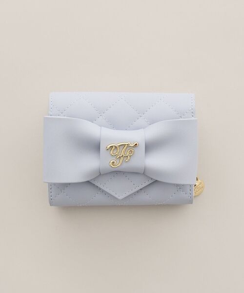 Maison de FLEUR(メゾンドフルール)の「キルティングFリボンウォレット(財布・レディース・サックスブルー/ピンク/ブラック・FREE)」の3枚目の写真
