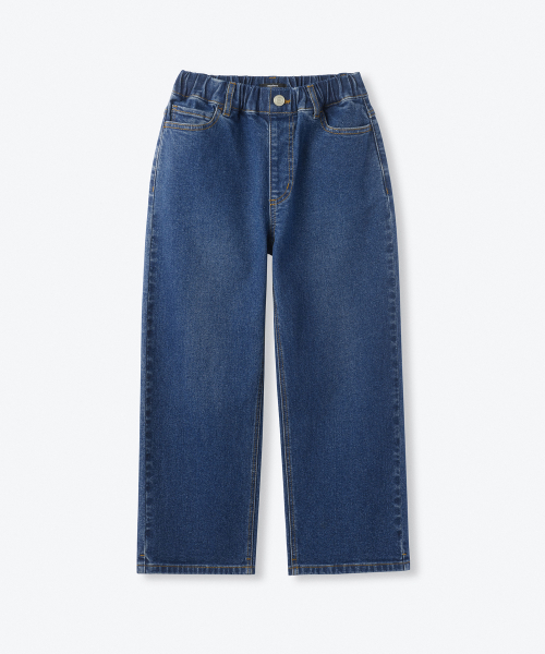 MUSINSA STANDARD KIDS（ムシンサスタンダードキッズ）の「ワイドデニムパンツ【ミディアムインディゴ】（デニムパンツ・レディース・その他・110/120/130/140/100/150/160）」の3枚目の写真