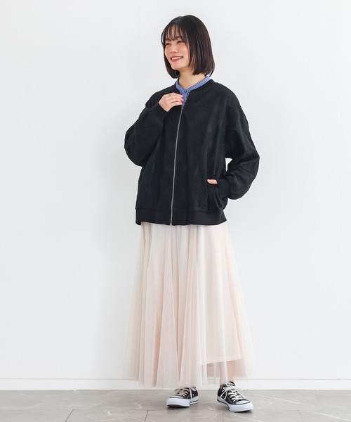 n'OrLABEL（ノアールレーベル）の「『幾何柄レースブルゾン』（ブルゾン・レディース・オフホワイト/ブラック・FREE）」の15枚目の写真