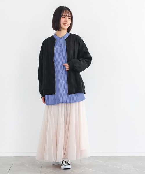 n'OrLABEL（ノアールレーベル）の「『幾何柄レースブルゾン』（ブルゾン・レディース・オフホワイト/ブラック・FREE）」の16枚目の写真