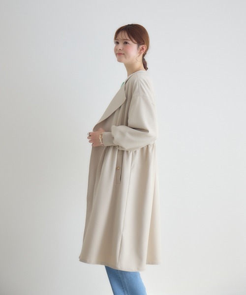 KATHARINE ROSS(キャサリンロス)の「【PILLINI/ピリーニ】ウエストドロストコート(トレンチコート・レディース・チャコールグレー/アイボリー・FREE)」の15枚目の写真