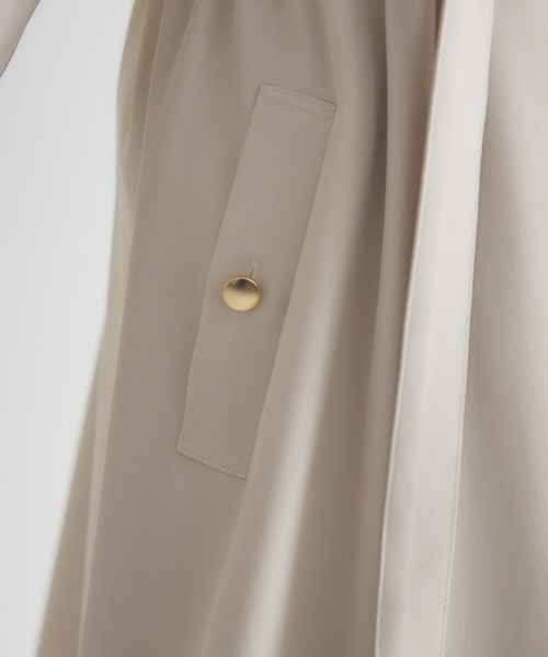 KATHARINE ROSS(キャサリンロス)の「【PILLINI/ピリーニ】ウエストドロストコート(トレンチコート・レディース・チャコールグレー/アイボリー・FREE)」の22枚目の写真