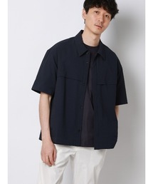 SUIT SQUARE | FLAT ユーティリティーシャツ 半袖 ウォッシャブル ストレッチ ドライシアサッカー 無地(Tシャツ/カットソー)