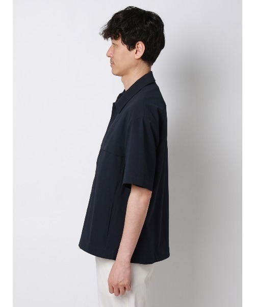 FLAT（フラット）の「FLAT ユーティリティーシャツ 半袖 ウォッシャブル ストレッチ ドライシアサッカー 無地（Tシャツ/カットソー・メンズ・ライトグレー/ネイビー・S/M/L）」の16枚目の写真