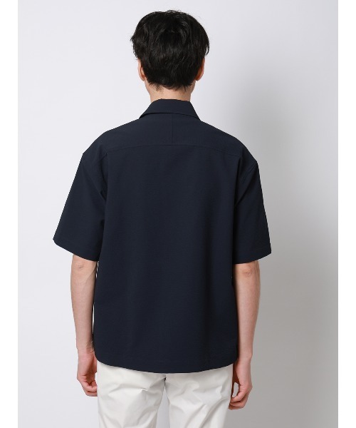 FLAT（フラット）の「FLAT ユーティリティーシャツ 半袖 ウォッシャブル ストレッチ ドライシアサッカー 無地（Tシャツ/カットソー・メンズ・ライトグレー/ネイビー・S/M/L）」の17枚目の写真