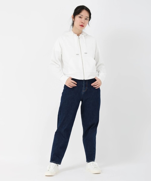 UNIVERVAL MUSE(ユニバーバル ミューズ)の「ライトダンボール_フリルフードパーカー(Tシャツ/カットソー・レディース・ライトグレー/ブラック/オフホワイト・2)」の12枚目の写真