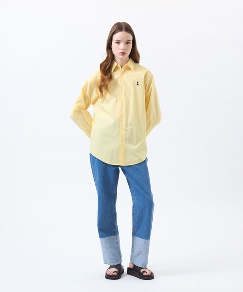MACKINTOSH PHILOSOPHY(マッキントッシュ フィロソフィー)の「【WEB&一部店舗限定】バッキンガムベア ワッペンレギュラーカラーシャツ(シャツ/ブラウス・レディース・ブルー系その他2/ホワイト/イエロー・38)」の14枚目の写真