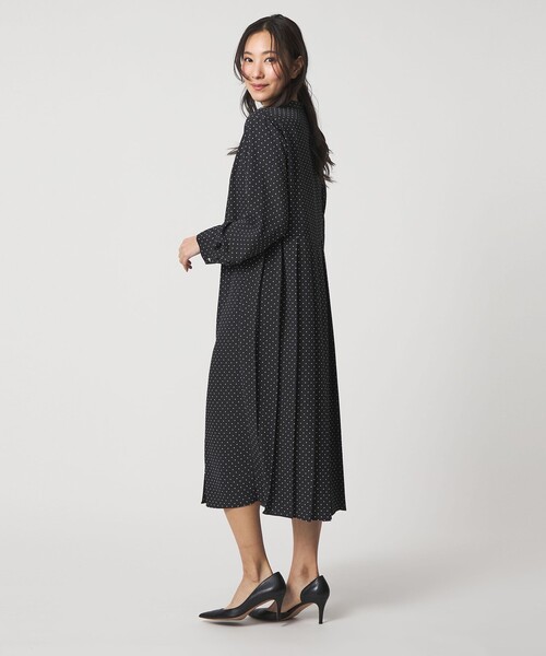 セール】バックプリーツ シャツワンピース ‐ウォッシャブル‐ ＜A DAY